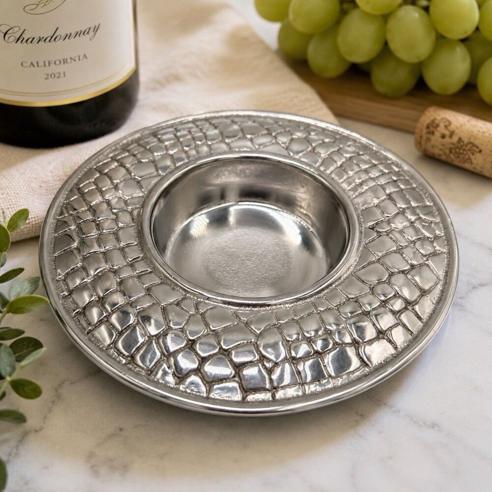 Beatriz Ball 6490 Porta Vino Crocodile Cast Aluminum Wine Bottle Coaster Holder